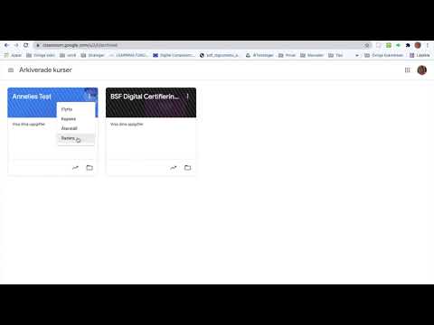 Avsluta och rensa Google Classroom