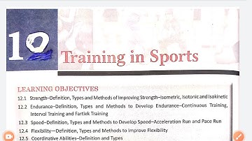 Term 2 Unit 10 Training in Sports CBSE Class 12 Physical Edu 2022
