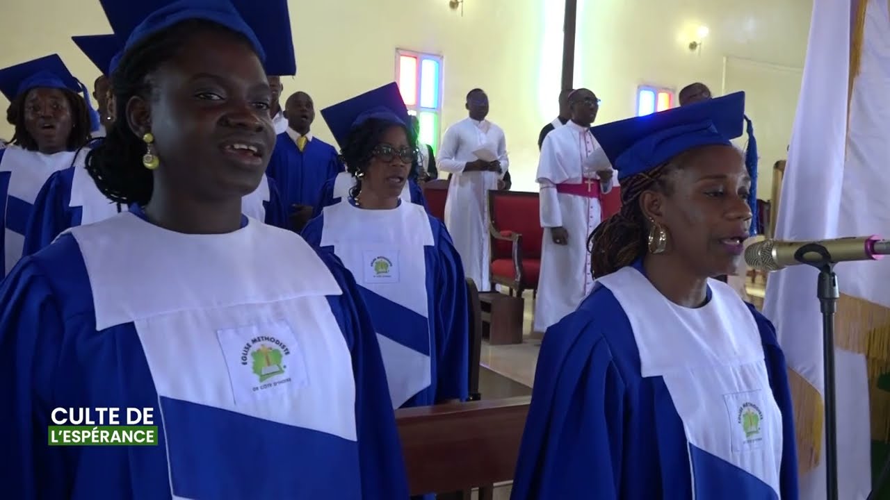CULTE DE L'ESPERANCE '' VISITE PASTORALE DU BISHOP SERAPHIN MOUDE DANS LE DISTRICT D'ABENGOUROU''