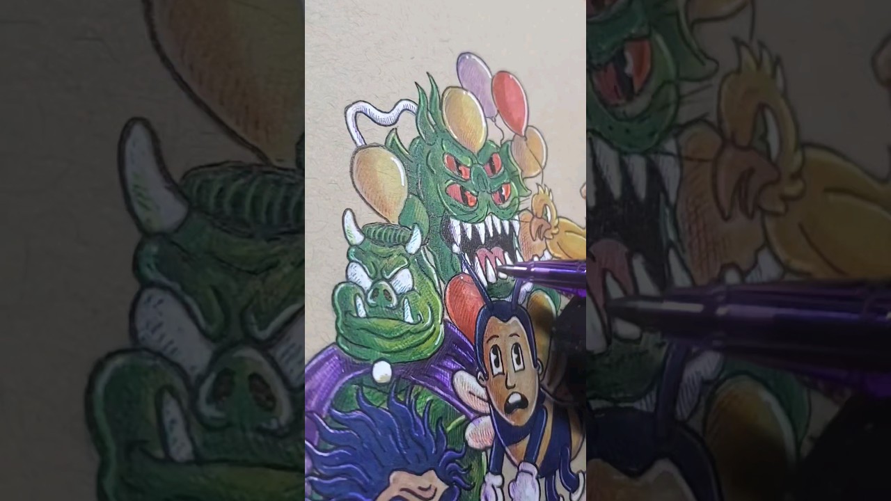 Skwerm Monster - Drawing Goosebumps as vintage cartoons 