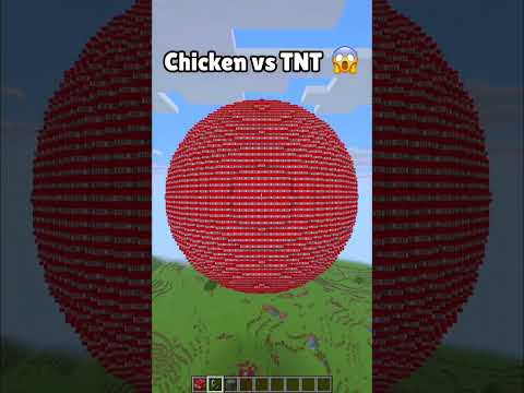 Baby chicken vs TNT 😱 #minecraft #minecraftshorts #shorts #subscribe