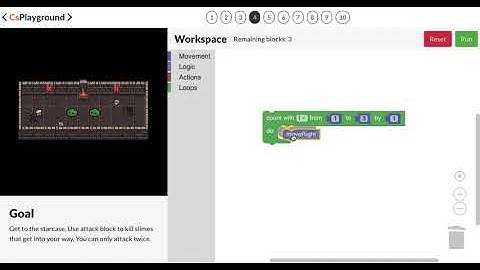 Blockly Game - Dungeon 04 - [STEM Coding and Games - CS Playground]