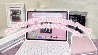 iPad Pro 11" M2 And Apple Pencil 2nd Gen Unboxing + Accessories (ASMR) | Lady’s Stuff