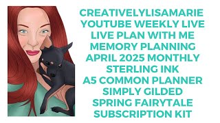 #youtubeweeklylives A5 Sterling Ink Monthly April 2025 Subscription