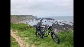 Cyrusher Ranger eBike. Explore around Filey to Cayton Bay coastal path looking for trees & rope.
