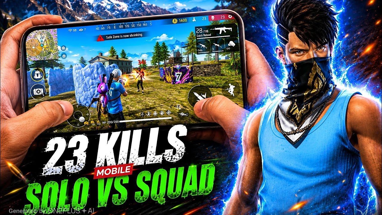 SOLO VS SQUAD 23 KILLS 💀 | NOOB TO PRO GAMEPLAY ⚡ - YouTube