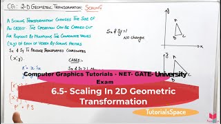 6 5 - Scaling In 2 Dimensional Transformation In Computer Graphics In Hindi Scaling Transformation