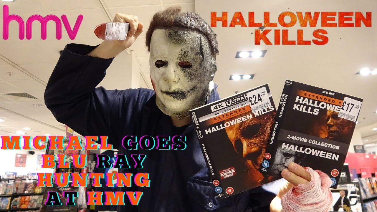 Michael Myers Goes Blu Ray Hunting at HMV Halloween Kills Release Day!!!! Evil Dies Tonight