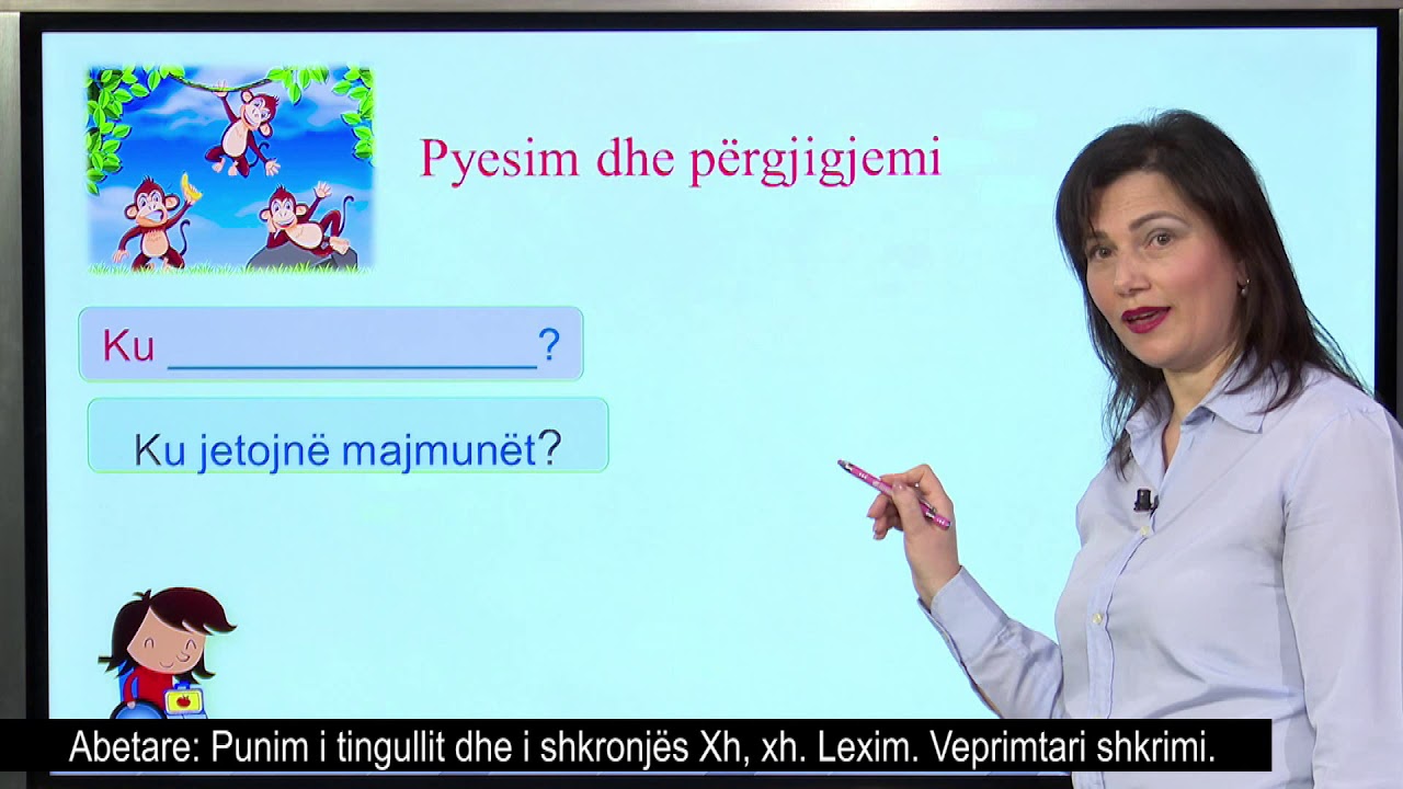 Gjuhë shqipe 1 - Punim i tingullit dhe i shkronjës Xh, xh. Lexim. Veprimtari shkrimi.