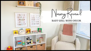 *NEW* DECORATE WITH ME: Baby Girl Nursery Reveal - Boho Decor