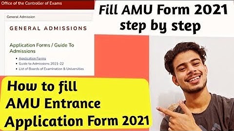 How to fill online AMU Entrance Application Form | Step by Step | AMU Entrance Exam