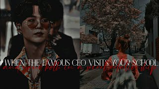 When the famous CEO visits your school and your both in a secret relationship (Yoongi ff oneshot)