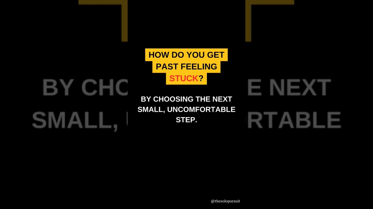 Discomfort is the catalyst for change 