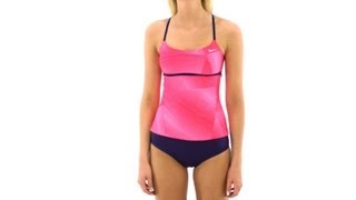 Nike Swim Women's Electric Break Racerback Tankini Top | SwimOutlet.com