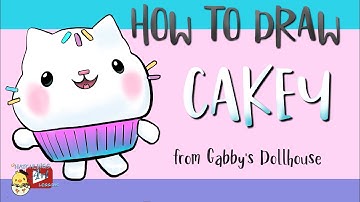 How to Draw CAKEY from Gabby’s Dollhouse- Little Hatchlings Art Lessons