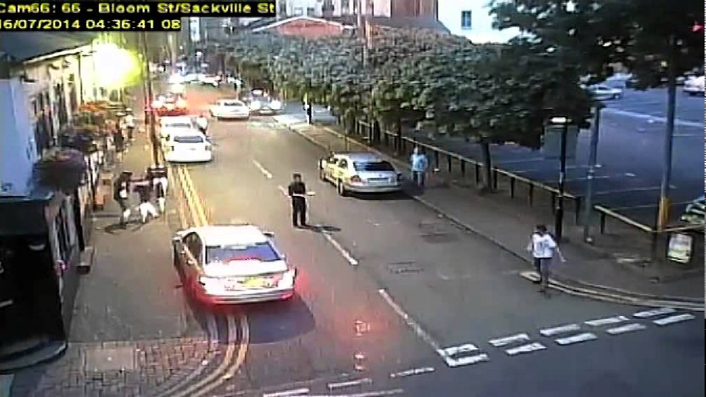 Assault with Concrete Slab on Bloom Street, Manchester - 16 July 2014