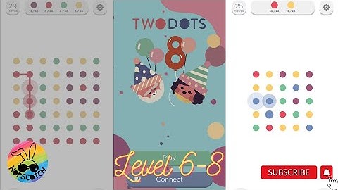Two Dots Level 6-8 |Connect dots | Brain games | Puzzle |Sorting game #braingames #puzzle #kidsvideo