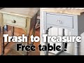Trash to Treasure: FREE side table makeover