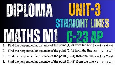 Straight lines for Diploma@maths naresh eclass