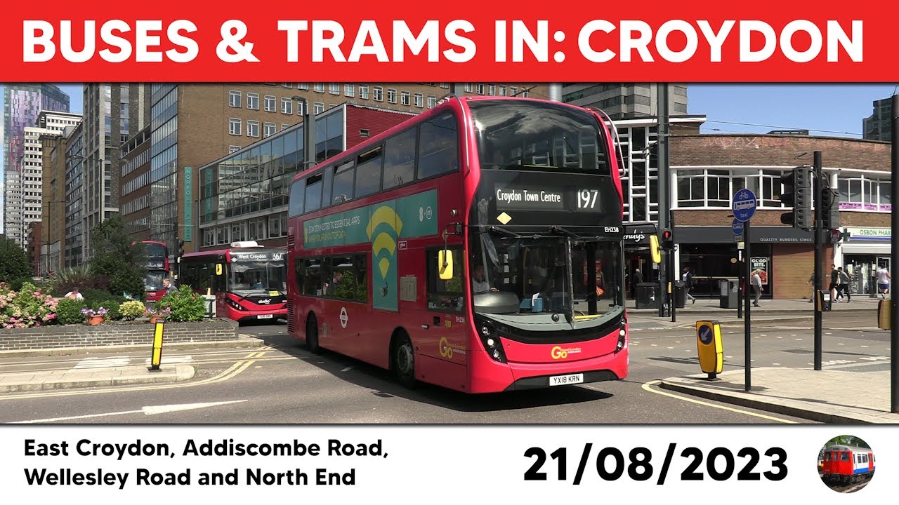 London buses & trams in Croydon 21/08/2023