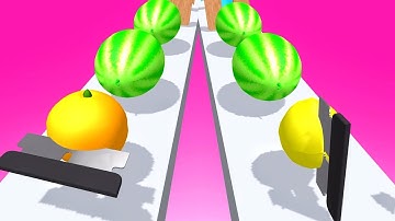 Slicer Runner Game! Very satisfying ASMR slicing video