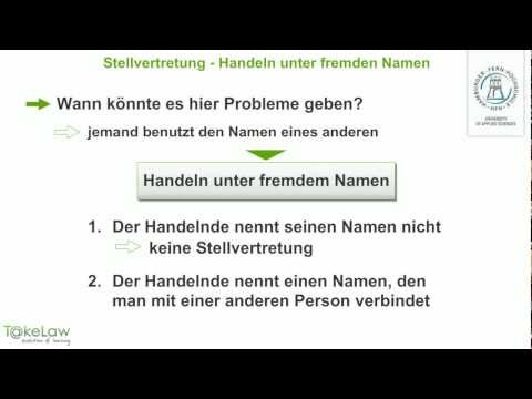 Handeln unter fremden namen