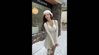 내일내꺼 신상 홀터넥 핫픽스 슬림 원피스LYQ7362