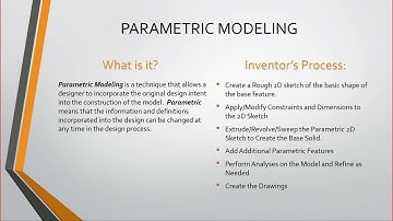 Parametric Modeling Fundamentals - Presentation