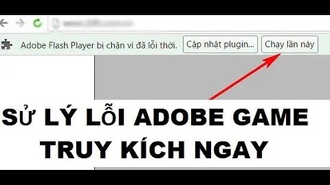 Sửa lỗi không cập nhật được flash player