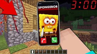 WHAT IF U CALLED NOOB AT 3:00AM? SCARY SPONGEBOB in MINECRAFT : NOOB vs PRO