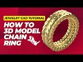 3d modeling tutorial in rhino 3d chain ring band jewelry cad  459