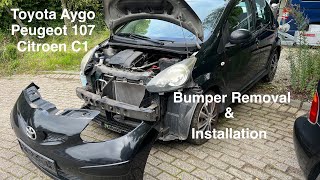 Bumper Removal & Installation - Toyota Aygo - Peugeot 107 - Citroen C1 - Easy 1015 Min Fix