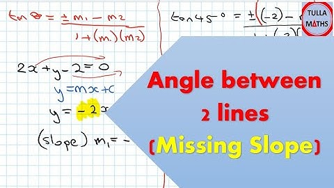 Finding the angle between two lines (missing slope)