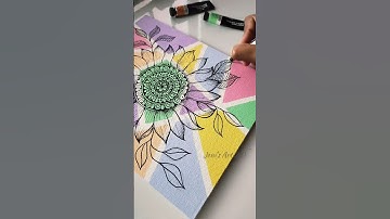 Try this!😮 Creative canvas painting ideas💡#art #bohoart #shortsvideo #abstractart #mandala #canvas