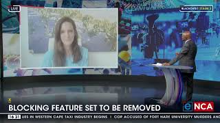 X | Blocking feature set to be removed