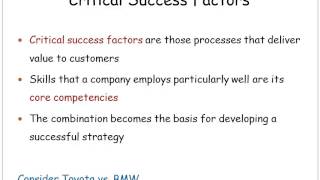 Critical Success Factors