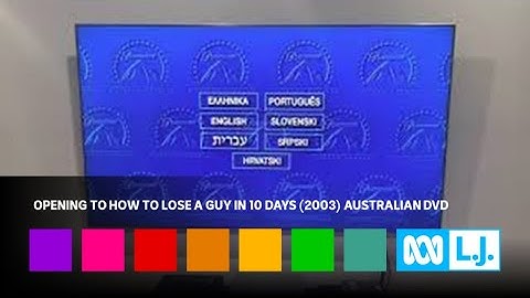 Opening to How to Lose a Guy in 10 Days (2003) Australian DVD