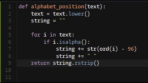 Python - Replace With Alphabet Position | Codewars 6KYU