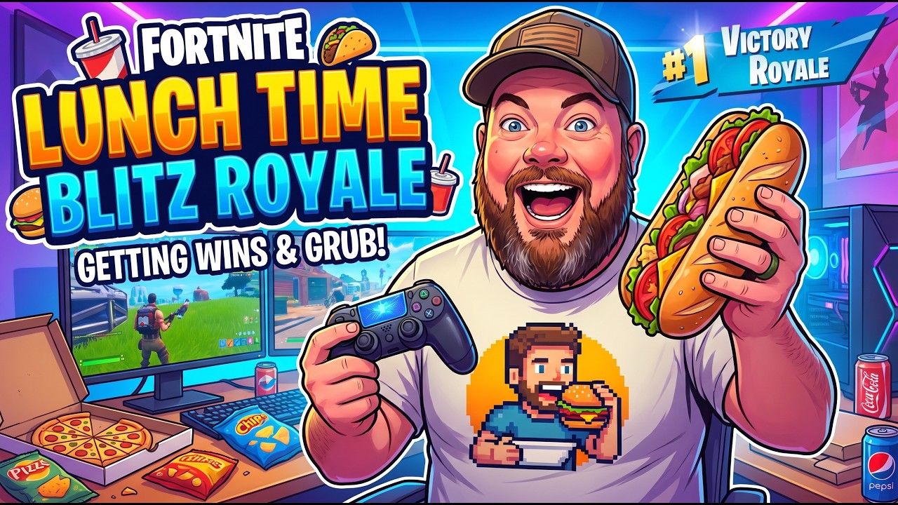 🔴LIVE - Fortnite Lunch Blitz! Nerf My Appetite
