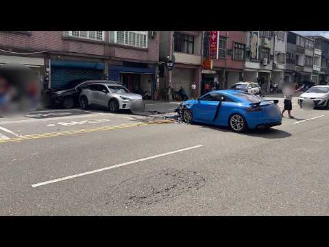 Lost Control Around a Curve? Audi Coupe Collides with Lexus in Miaoli, Family of 5 Sustain Minor ...