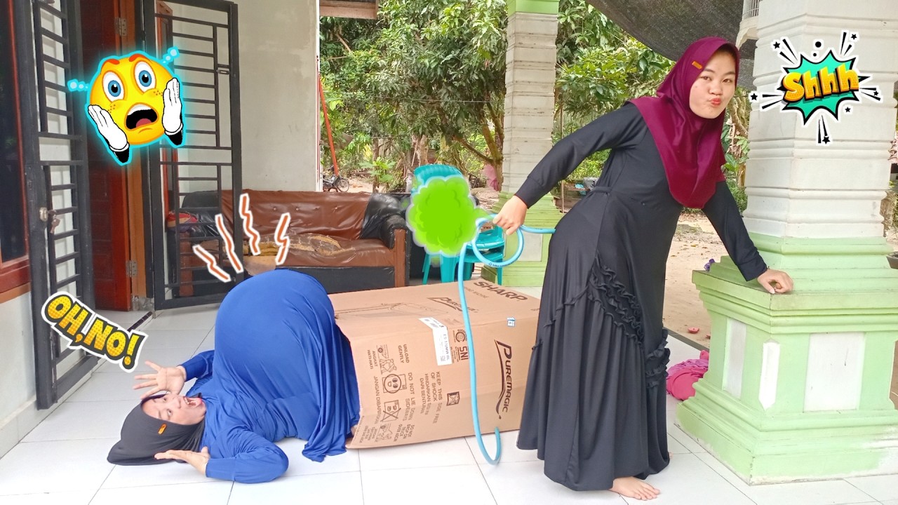 Drama Dinda,,!! Gara gara tidur dalam kardus mendadak perut menjadi membesar seperti hamil