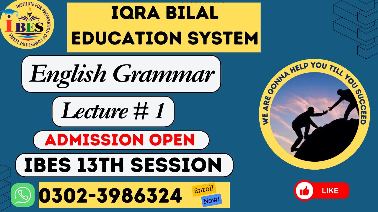 Lecture 1 | English Grammar | IBES - YouTube