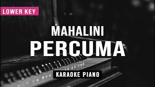 Percuma - Mahalini (Piano Karaoke) Lower Key