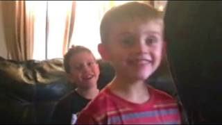 Funny little boys reaction to baby announcement