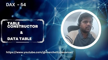 DAX | Power BI | Table Manipulation | TableConstructor and DataTable Functions