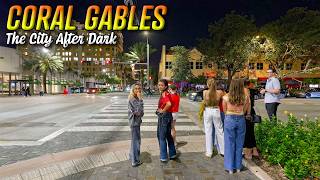 Discover Coral Gables at Night | Beautiful Streets and Nightlife Vibes