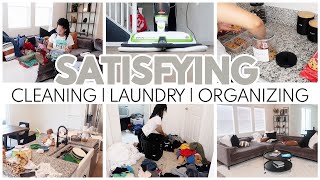 SATISFYING SUPER PRODUCTIVE CLEAN WITH ME | EXTREME DISASTER CLEANING MOTIVATION