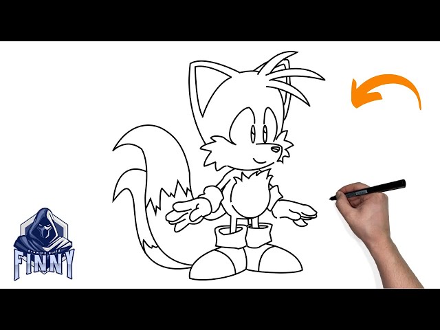 How to DRAW TAILS CLASSIC - step by step easy 