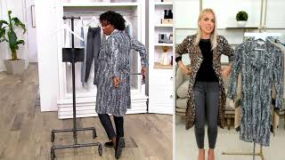 Laurie Felt Animal-Print Duster on QVC