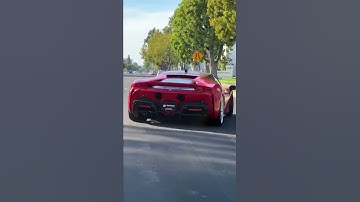 Ferrari SF90 Stradale braking and acceleration sound 😱😍 #sf90stradale #exhaustsound #shorts